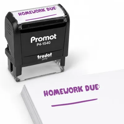 Homework Due - Teacher Stamp