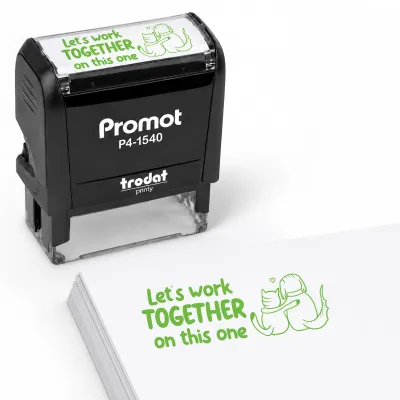 Let's Work Together On This One - Teacher Stamp