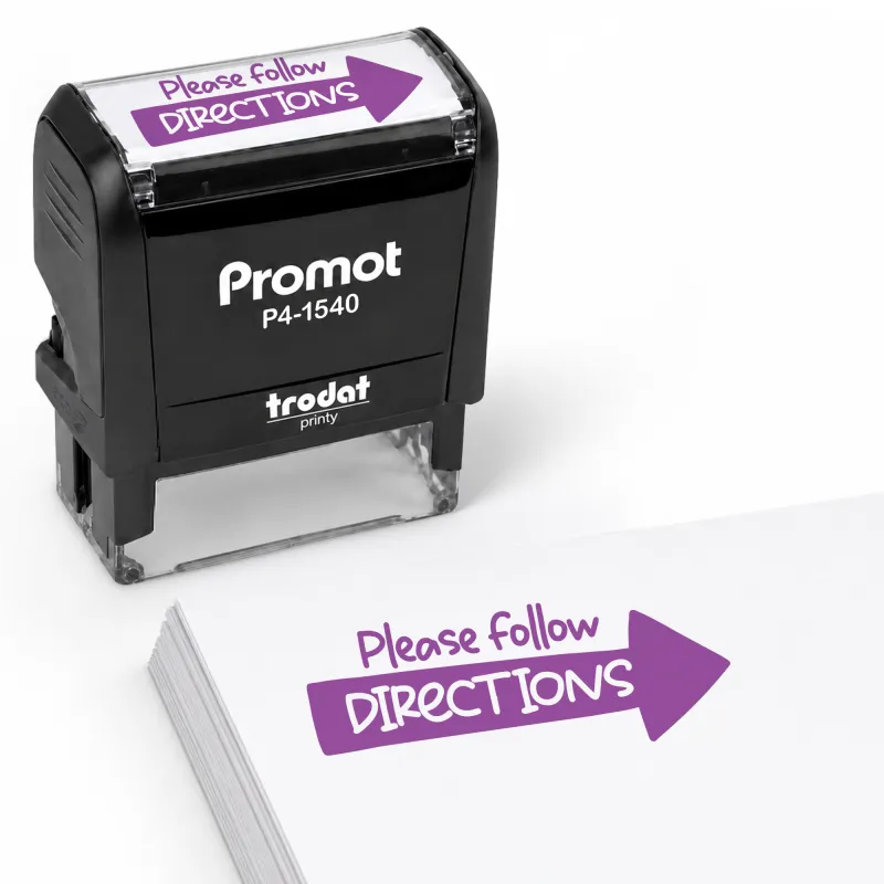 Please Follow Directions - Teacher Stamp