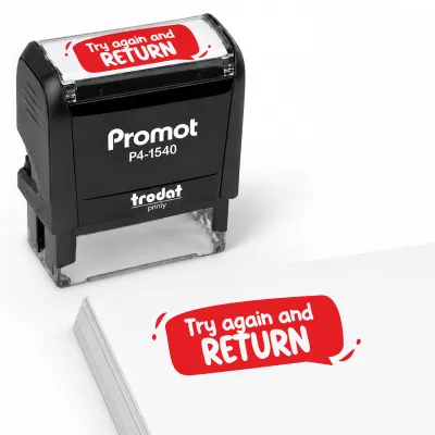 Try Again and Return - Teacher Stamp
