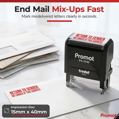 Return to Sender No Longer at This Address Stamp – Self-Inking (Small)