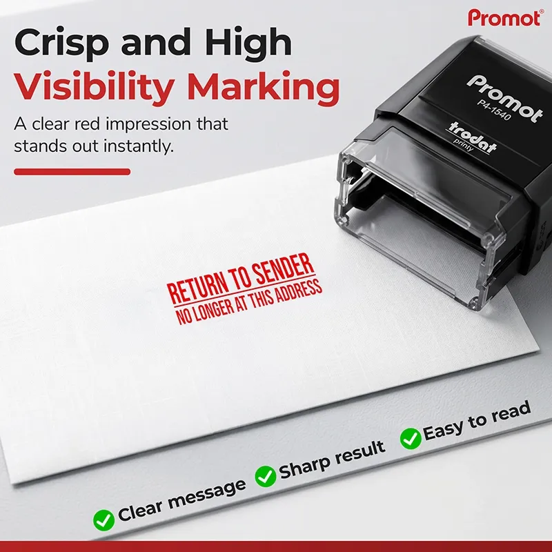 Return to Sender No Longer at This Address Stamp – Self-Inking (Small)