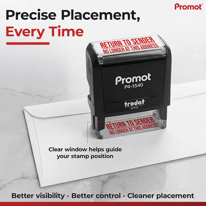 Return to Sender No Longer at This Address Stamp – Self-Inking (Small)