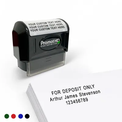 Pre-inked Bank Deposit Ink Stamp- Small