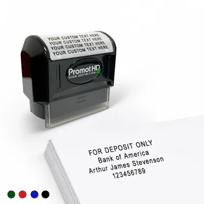 Pre-inked Bank Deposit Ink Stamp- Medium