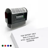Pre-inked Bank Deposit Ink Stamp- Medium