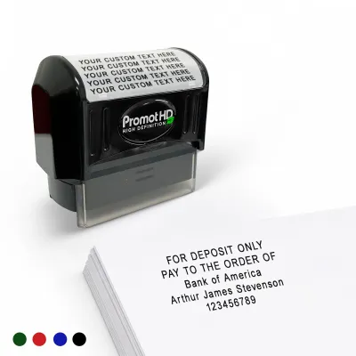 Pre-inked Bank Deposit Ink Stamp- Large