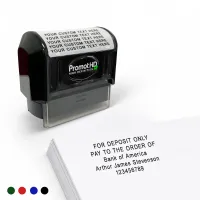 Pre-inked Bank Deposit Ink Stamp- Large
