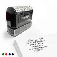 Pre-inked Bank Deposit Ink Stamp- Extra Large