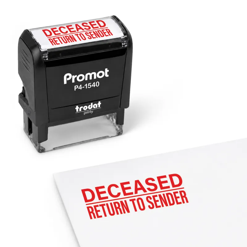 Deceased Return to Sender Stamp – Self-Inking (Small)