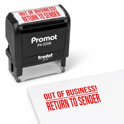 Out of Business Return to Sender Stamp – Self-Inking (Large)