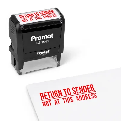Return to Sender Not at This Address Stamp – Self-Inking (Small)