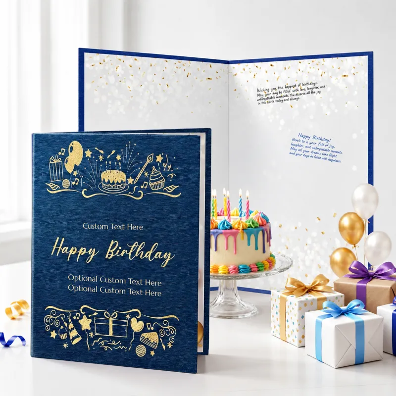 Personalized Birthday Guestbook - Sapphire Blue