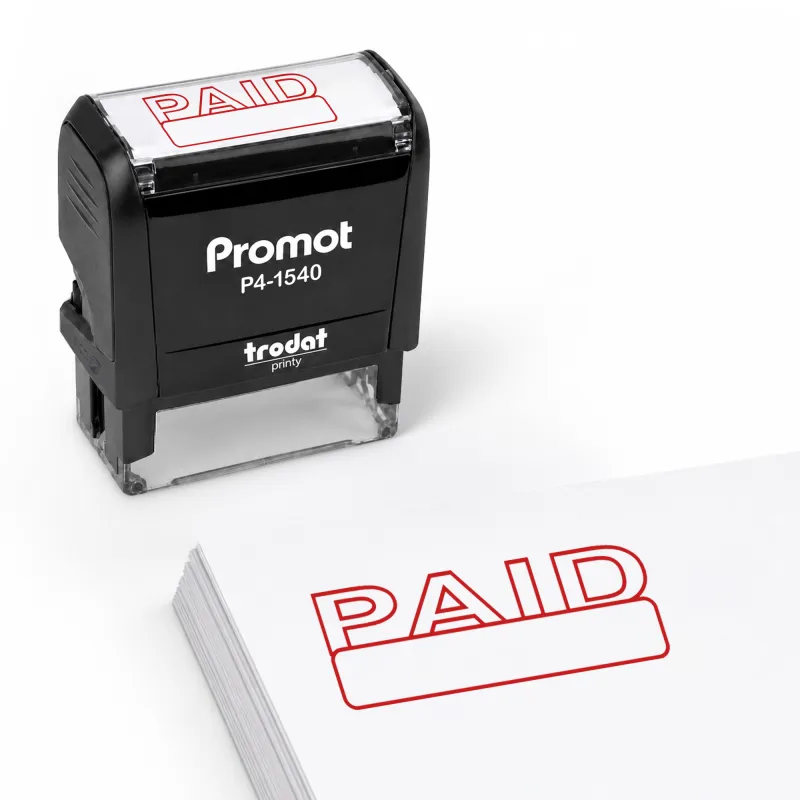 Box Outline Paid Stamp