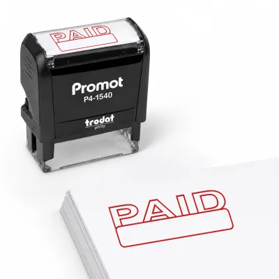 Box Outline Paid Stamp