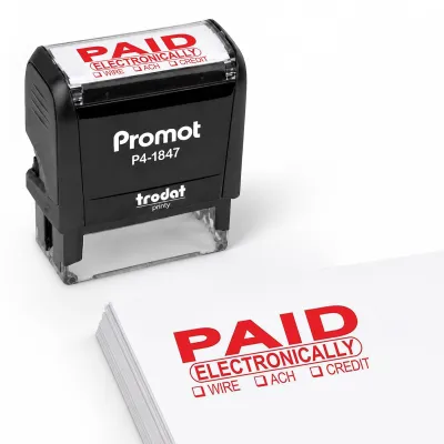 Paid Electronicaly Stamp - Wire, Ach, Credit