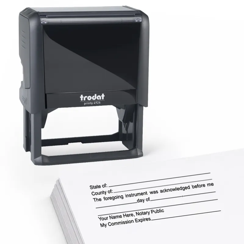Notary Acknowledgement Stamp (Black)