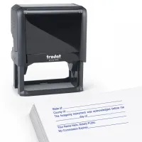 Notary Acknowledgement Stamp (Blue)