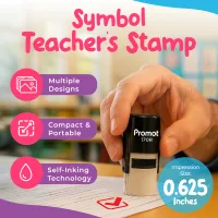 Check Box Self-Inking Teacher Stamp Round Stamp - Symbol
