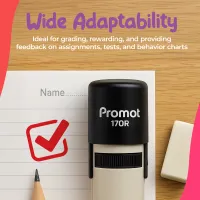 Check Box Self-Inking Teacher Stamp Round Stamp - Symbol
