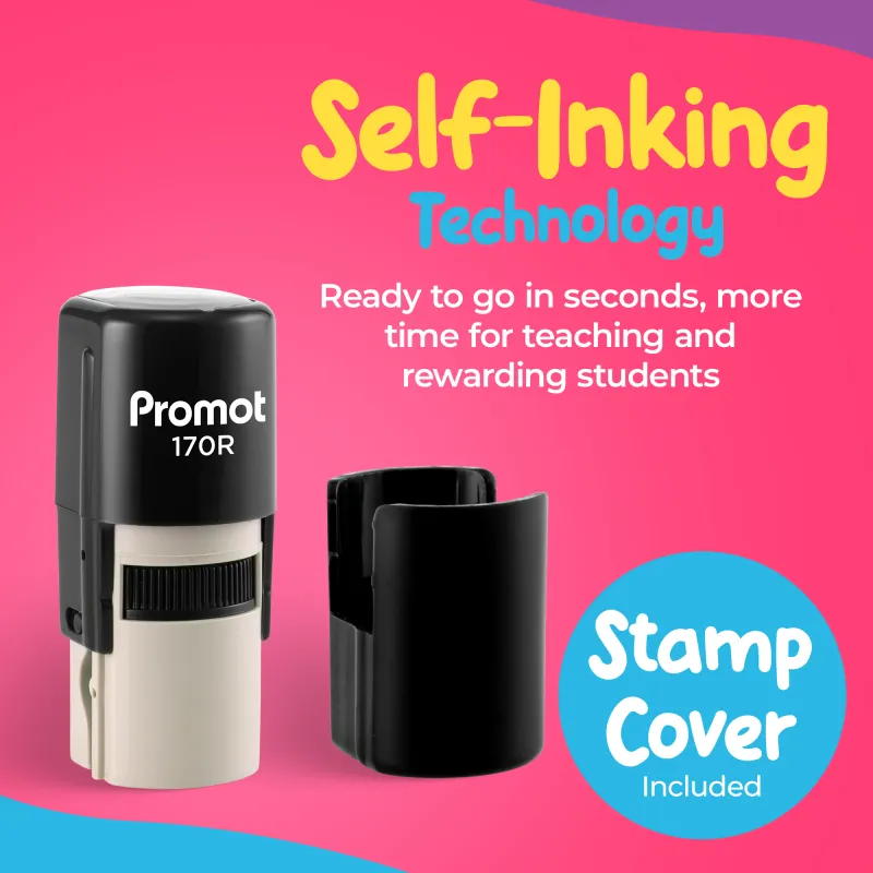Check Box Self-Inking Teacher Stamp Round Stamp - Symbol