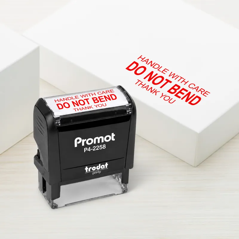 Handle with Care -  Do Not Bend Stamp