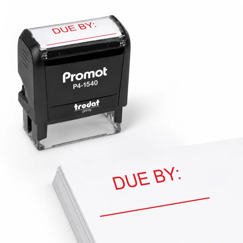 Due by Date Stamp