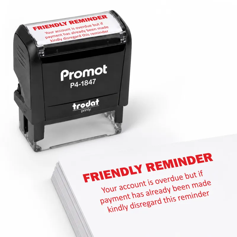Friendly Reminder Overdue Stamp
