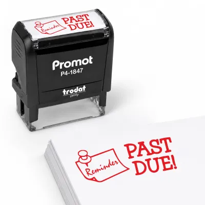 Icon Reminder Past Due Stamp