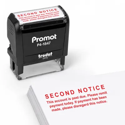 second notice past due stamp