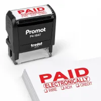 Paid Electronicaly Stamp - Wire, Ach, Credit