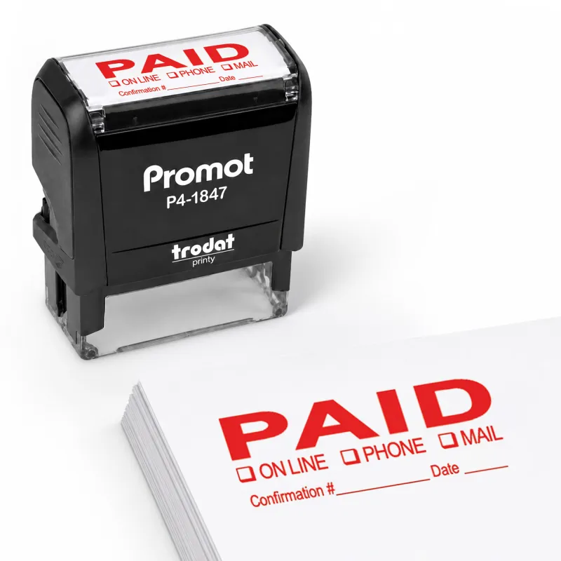 Paid Rubber Stamp