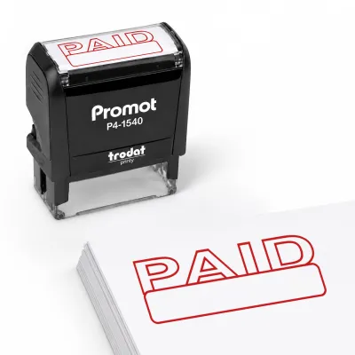 Box Outline Paid Stamp