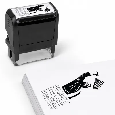 Trump Fight 2024 Stamp - Black