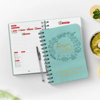 Custom Recipe Book - Sea Green
