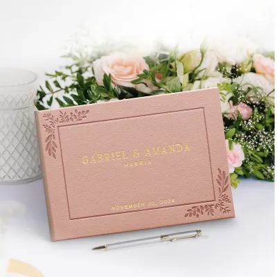 Custom Wedding Guest Book - Rose Gold