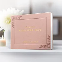 Personalized Funeral Guest Book – Custom Cover – Rose Gold