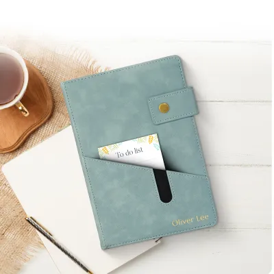 Custom Notebook with Pocket - Sky Blue