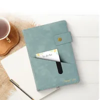Custom Notebook with Pocket - Sky Blue