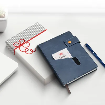Notebook with Pocket and Pen - Storm Blue