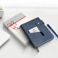 Notebook with Pocket and Pen - Storm Blue