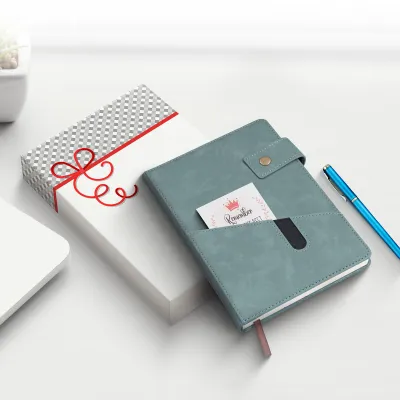 Notebook with Pocket and Pen - Sky Blue