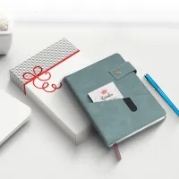Notebook with Pocket and Pen - Sky Blue