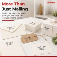 A small self-inking address stamp works beautifully on envelopes, gift tags, labels, and small packages.