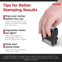 Learn how to maintain your medium self-inking address stamp with easy re-inking and storage tips.