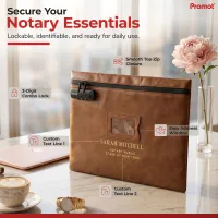 Notary Supply Bag — Everyday Notary Bag for Women & Mobile Notaries (Brown)